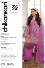Embroidered Cotton Chikankari 3 Piece WUC25E34027