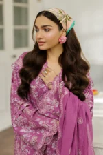 Embroidered Cotton Chikankari 3 Piece WUC25E34027