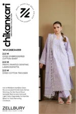 Embroidered Cotton Chikankari 3 Piece WUC26E34059
