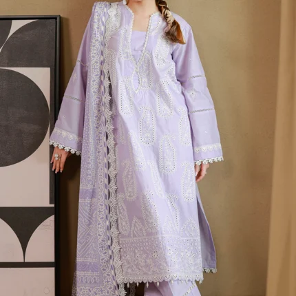 Embroidered Cotton Chikankari 3 Piece WUC26E34059