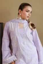 Embroidered Cotton Chikankari 3 Piece WUC26E34059