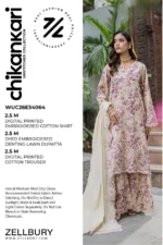 Embroidered Cotton Chikankari 3 Piece WUC26E34064