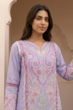 Signature Embroidered Lawn 3 Piece in Lilac Color WUS25E30614