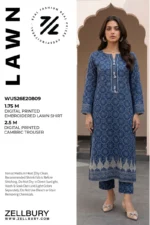 Embroidered Lawn 2 Piece in Blue Color WUS26E20809