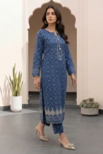 Embroidered Lawn 2 Piece in Blue Color WUS26E20809