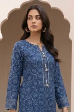 Embroidered Lawn 2 Piece in Blue Color WUS26E20809