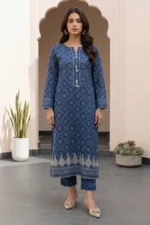 Embroidered Lawn 2 Piece in Blue Color WUS26E20809