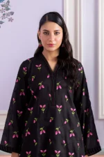 Embroidered Lawn 2 Piece in Black Color WUS26E21207