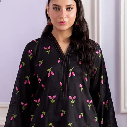 Embroidered Lawn 2 Piece in Black Color WUS26E21207