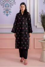 Embroidered Lawn 2 Piece in Black Color WUS26E21207