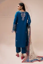 Signature Embroidered Lawn 3 Piece in Blue Color WUS26E30455