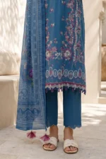 Signature Embroidered Lawn 3 Piece in Blue Color WUS26E30719