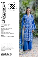 Embroidered Cotton Chikankari 3 Piece WUS26E34079