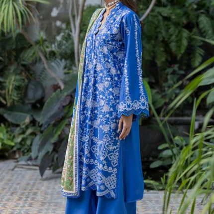 Embroidered Cotton Chikankari 3 Piece WUS26E34079