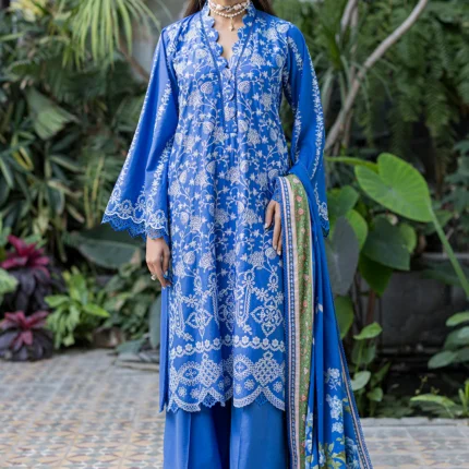 Embroidered Cotton Chikankari 3 Piece WUS26E34079