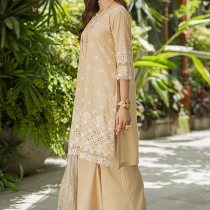 Embroidered Cotton Chikankari 3 Piece WUS26E34081