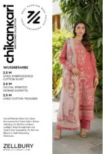 Embroidered Cotton Chikankari 3 Piece WUS26E34082