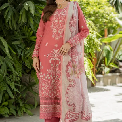 Embroidered Cotton Chikankari 3 Piece WUS26E34082