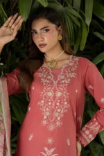 Embroidered Cotton Chikankari 3 Piece WUS26E34082
