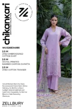 Embroidered Cotton Chikankari 3 Piece WUS26E34085