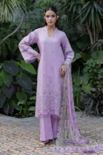 Embroidered Cotton Chikankari 3 Piece WUS26E34085
