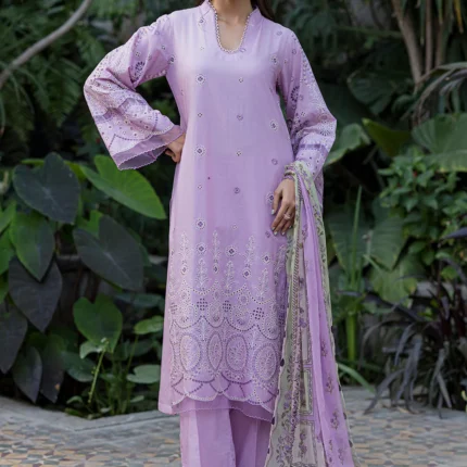 Embroidered Cotton Chikankari 3 Piece WUS26E34085