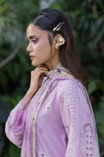 Embroidered Cotton Chikankari 3 Piece WUS26E34085