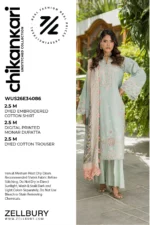 Embroidered Cotton Chikankari 3 Piece WUS26E34086