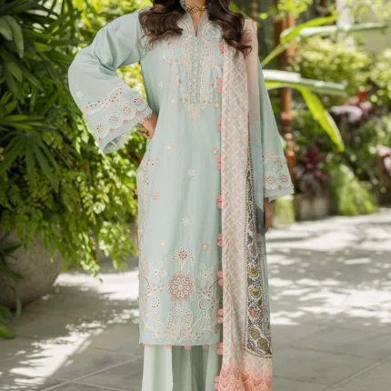 Embroidered Cotton Chikankari 3 Piece WUS26E34086