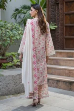 Embroidered Cotton Chikankari 3 Piece in Pink Color WUS26E34096