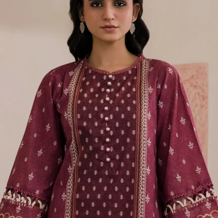 Printed Lawn 3 Piece in Red Color WUS26X31027