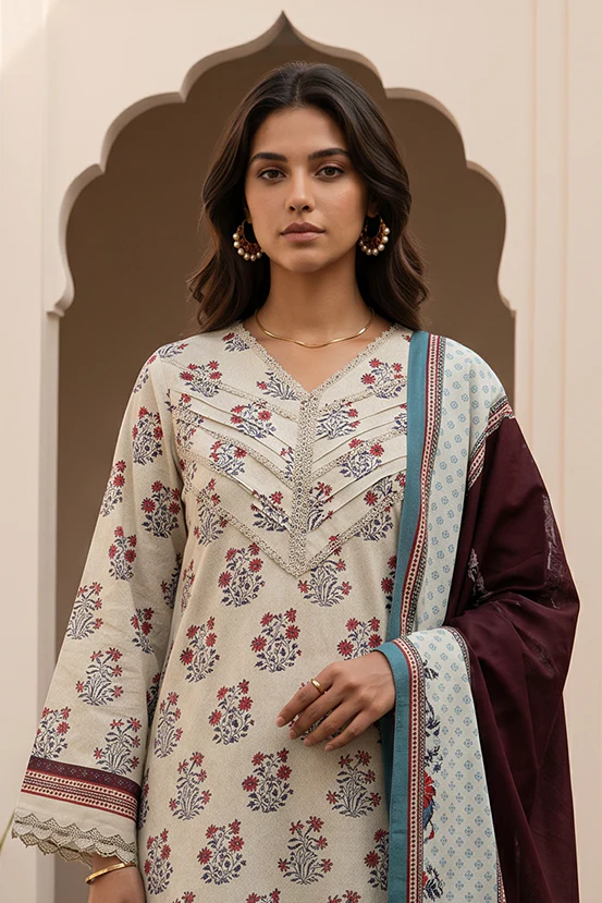 WUS26X38108_3_8d5bac67-f143-4387-9671-cbf706ba08f5 Printed Lawn 3 Piece in WUS26X38108