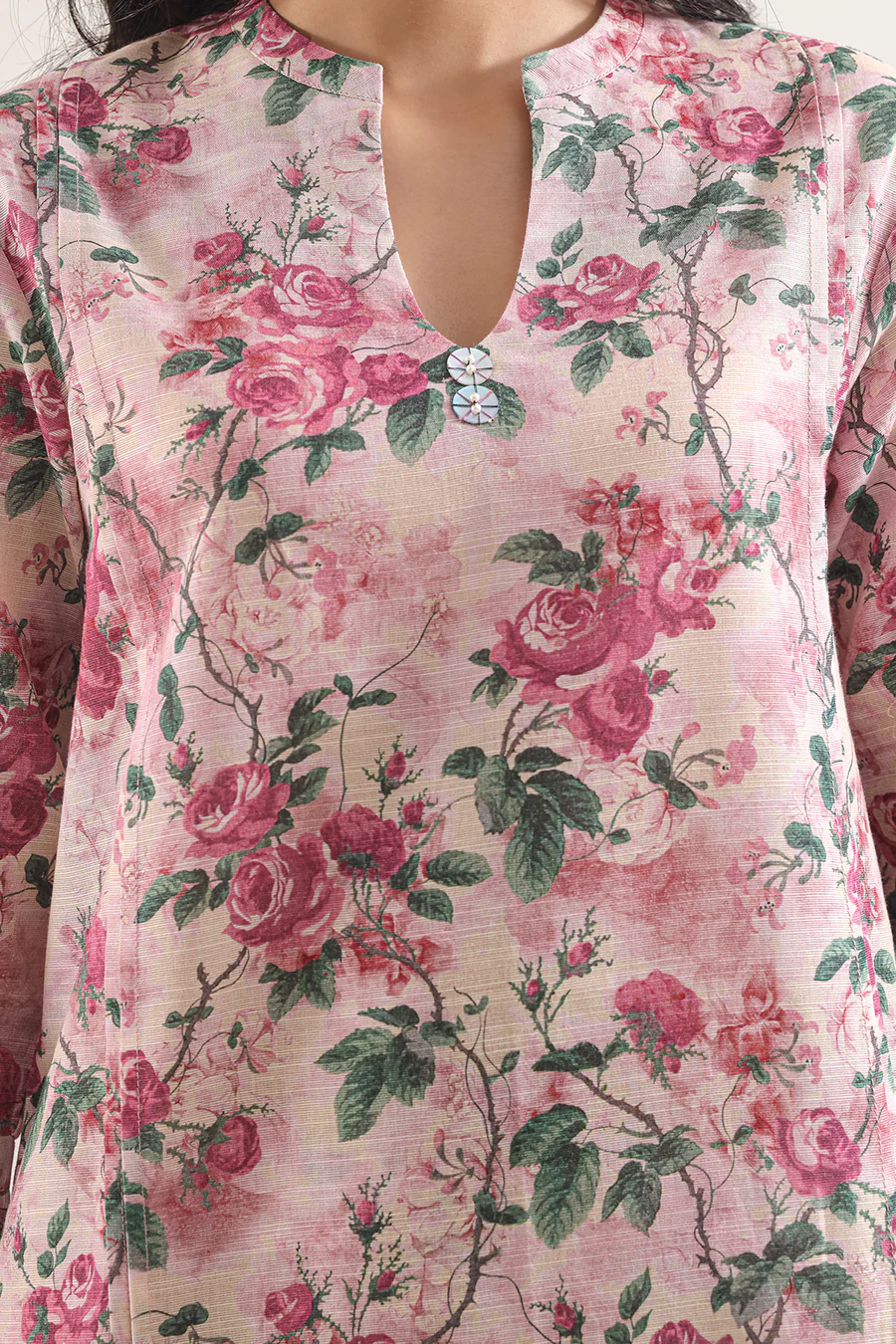 Printed Lawn 2 Piece in Pink Color - Image 4