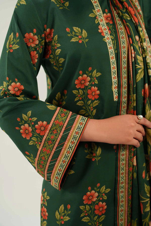Printed Lawn 3 Piece in Green Color 42601132