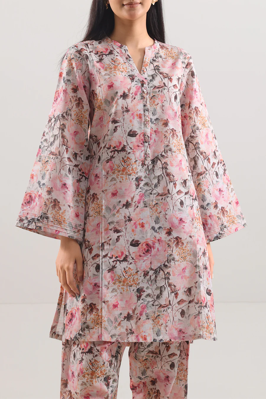 Printed Lawn 2 Piece in Pink Color - Image 4