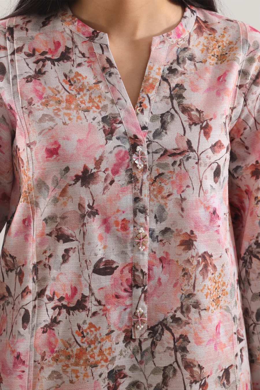 Printed Lawn 2 Piece in Pink Color - Image 5