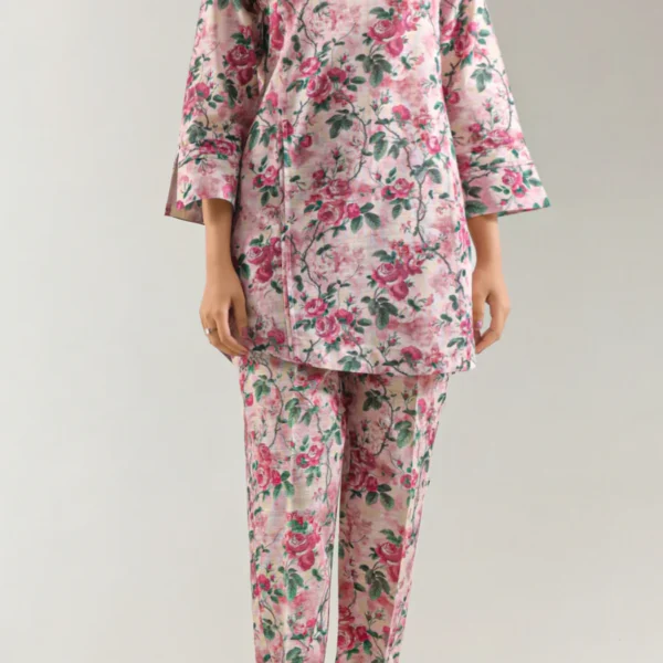 Printed Lawn 2 Piece in Pink Color