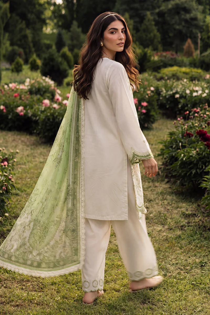 Chikankari Embroidered Cotton 3 Piece WUC26E34049 - Image 4