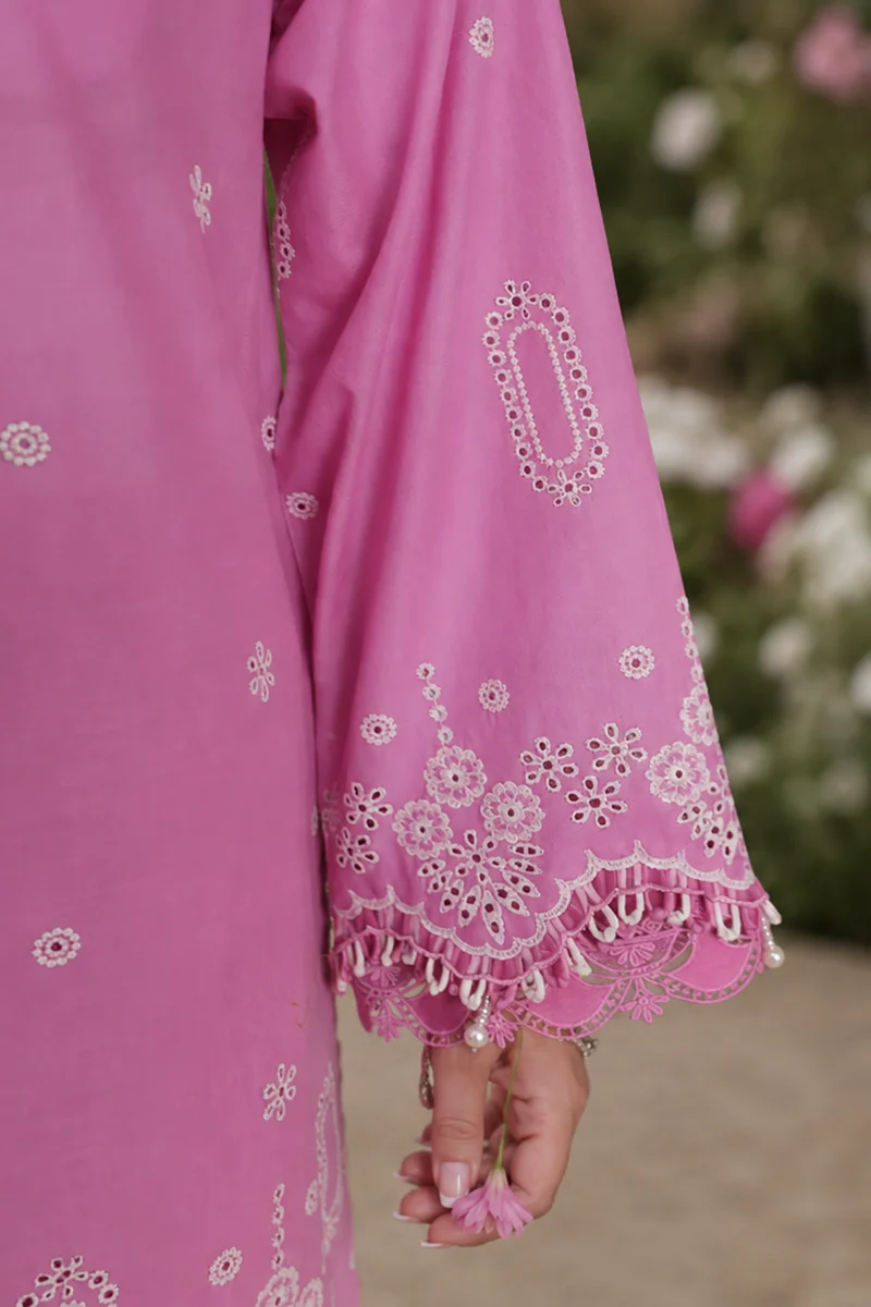 Chikankari Embroidered Cotton 3 Piece WUC26E34055 - Image 6
