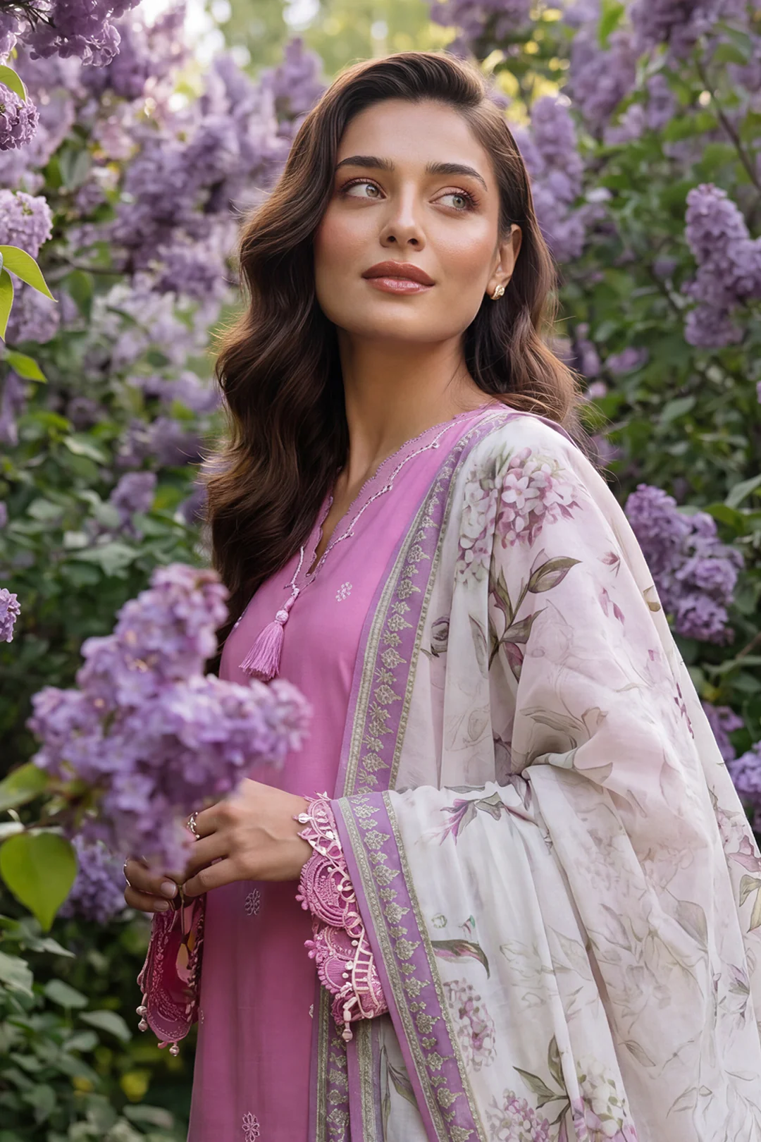Chikankari Embroidered Cotton 3 Piece WUC26E34055 - Image 5