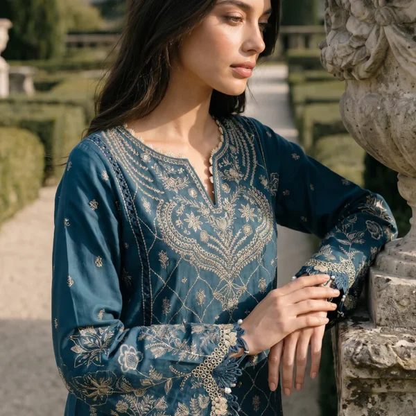 Chikankari Embroidred Cotton 3 Piece WUC26E34061