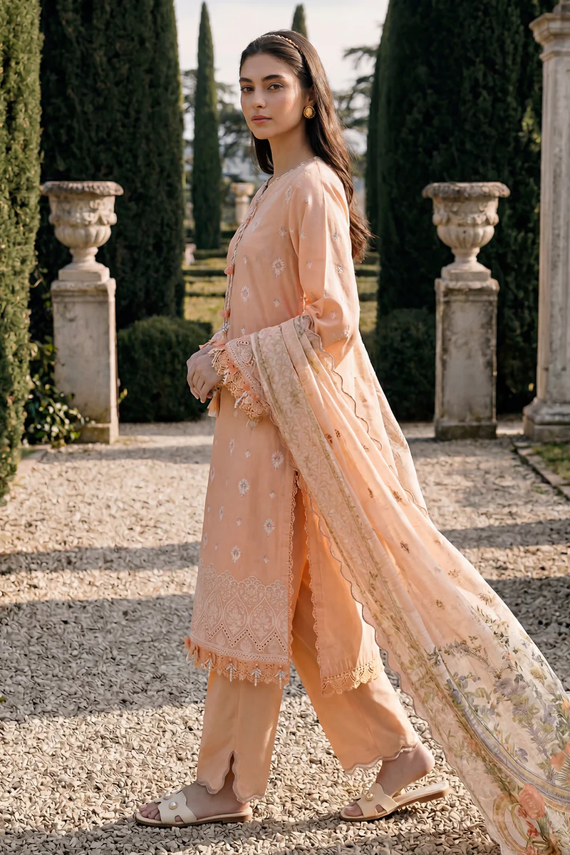 Chikankari Embroidered Cotton 3 Piece WUC26E34072 - Image 4