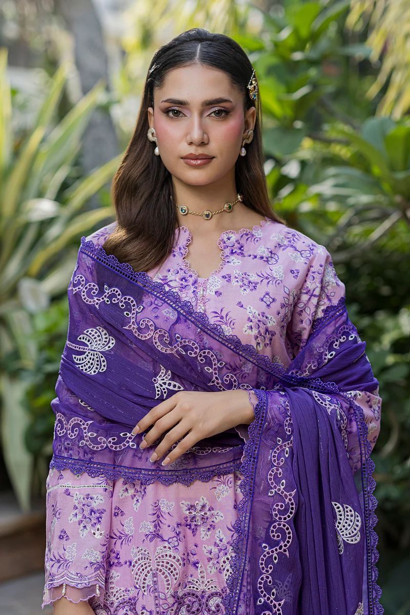 Chikankari Embroidered Cotton 3 Piece WUS26E34093