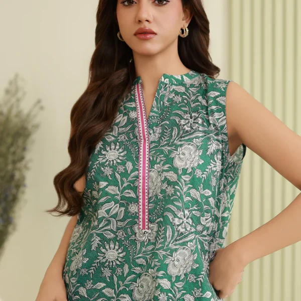Printed Lawn 2 Pc in Green Color WUS26X20805