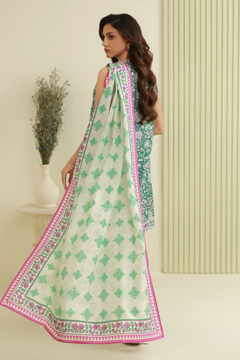 Printed Lawn 2 Pc in Green Color WUS26X20805