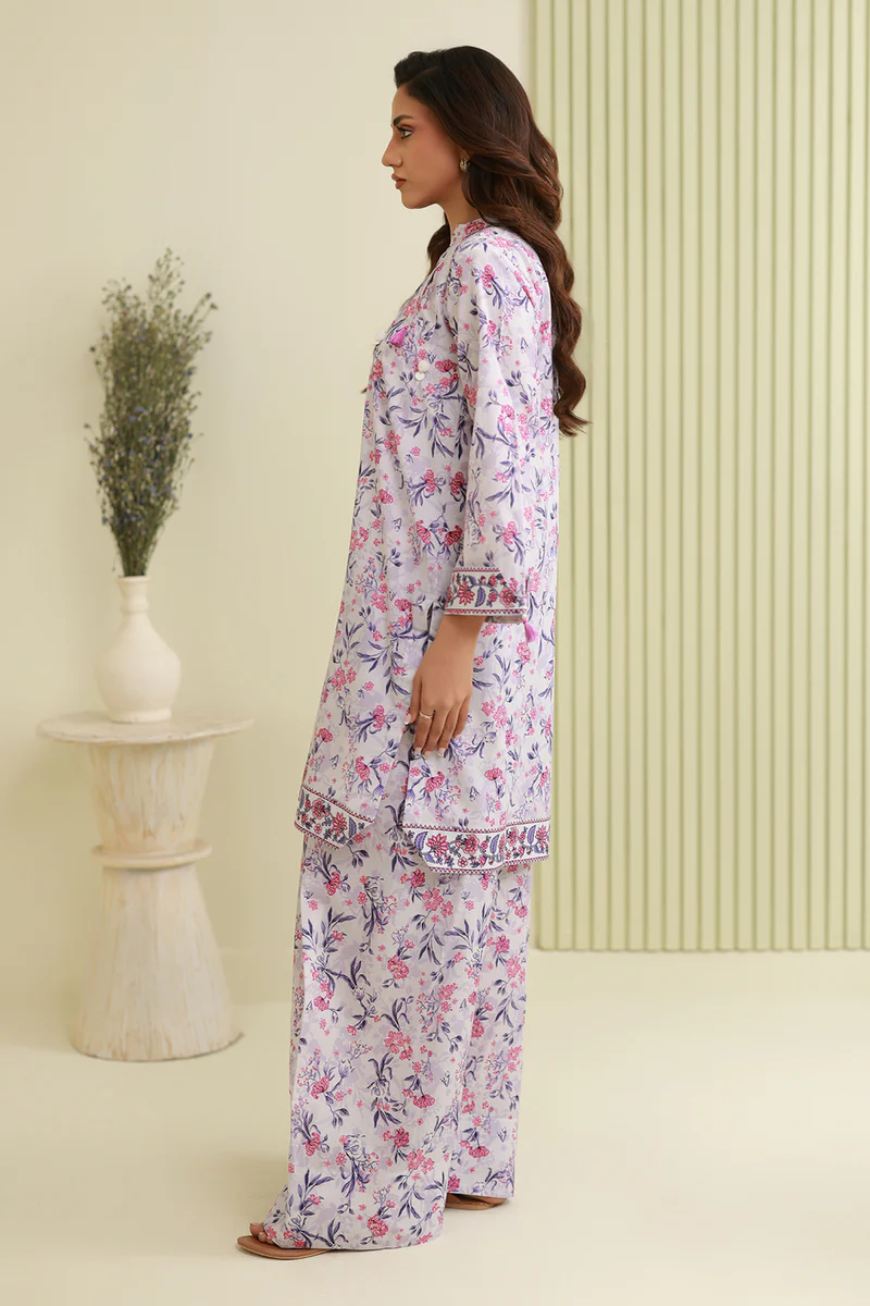 Printed Lawn 2 Pc in Lilac Color WUS26X20866 - Image 4