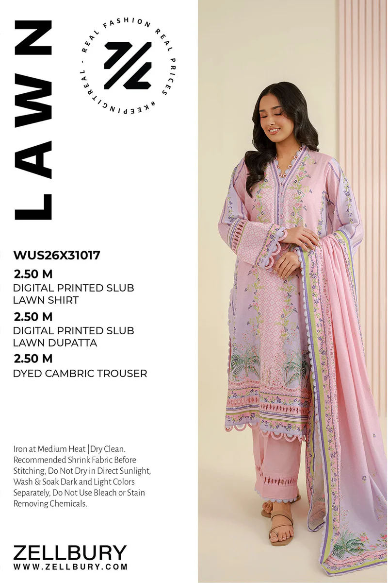 Printed Lawn 3 Piece WUS26X31017