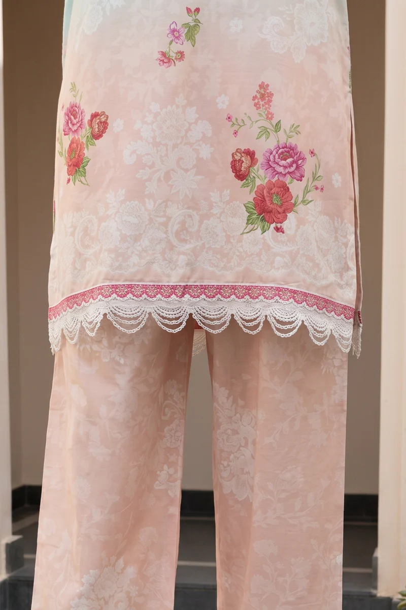 Printed Lawn 3 Piece in Lilac Color