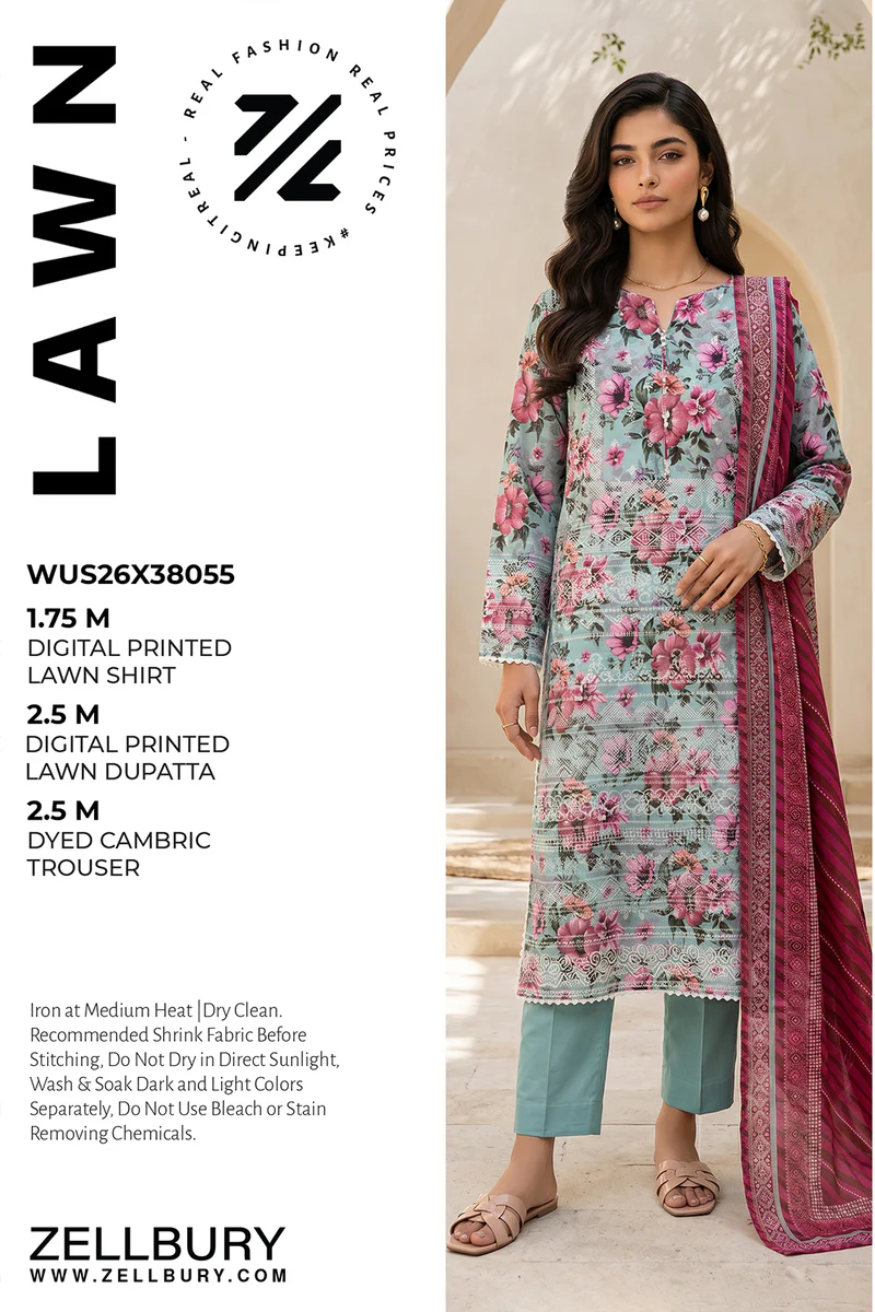 Printed Lawn 3 Piece WUS26X38055