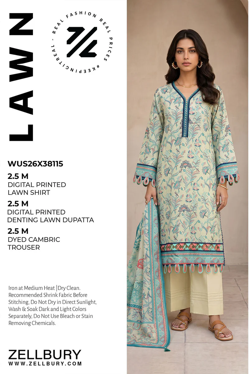 Printed Lawn 3 Piece WUS26X38115